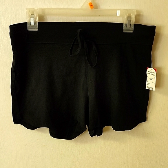 UnBranded Pants - Womens Black Athletic Cotton Summer Knit Shorts Sleep Wear Medium